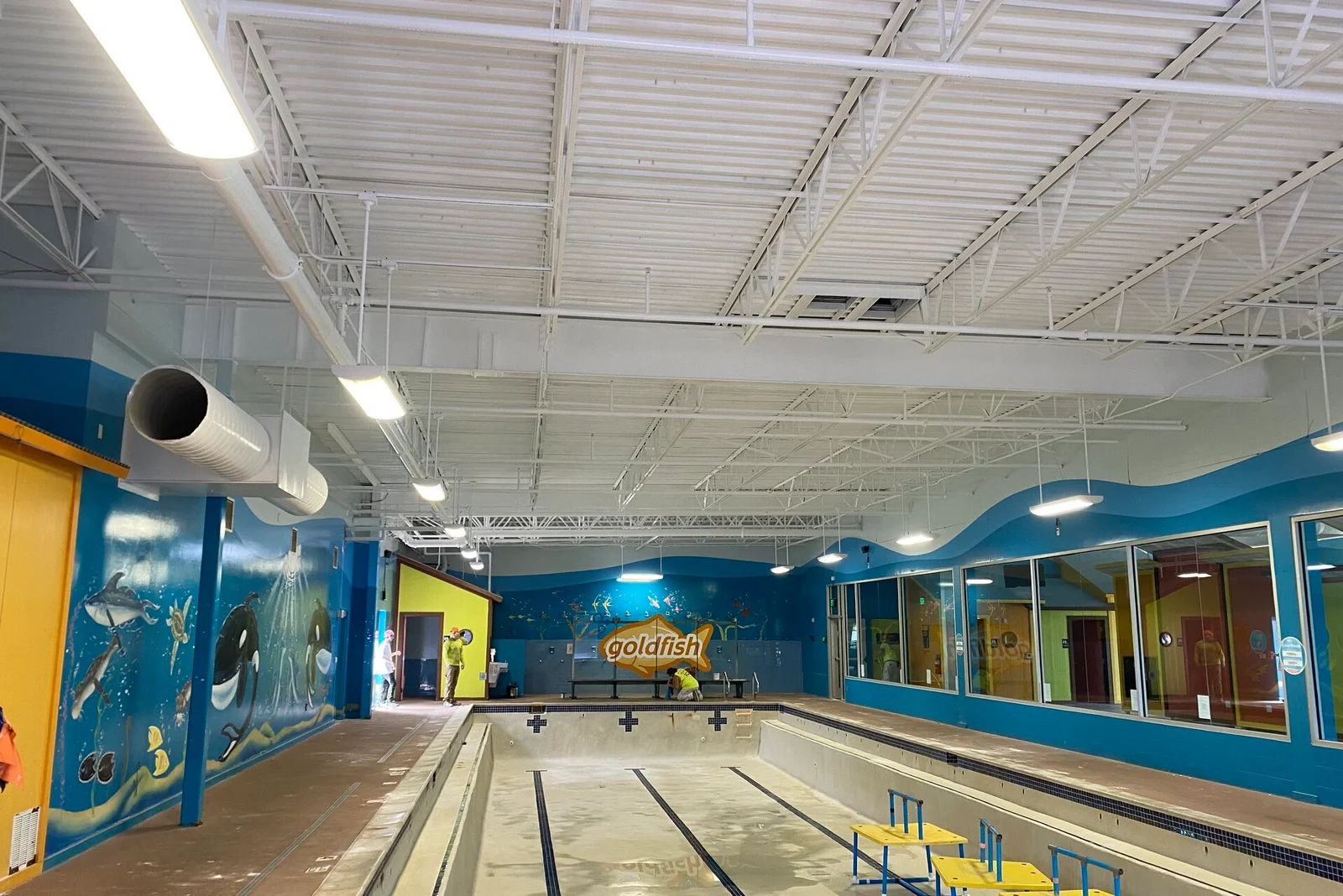 Commercial Coating Solutions — Goldfish Swim School interior repaint